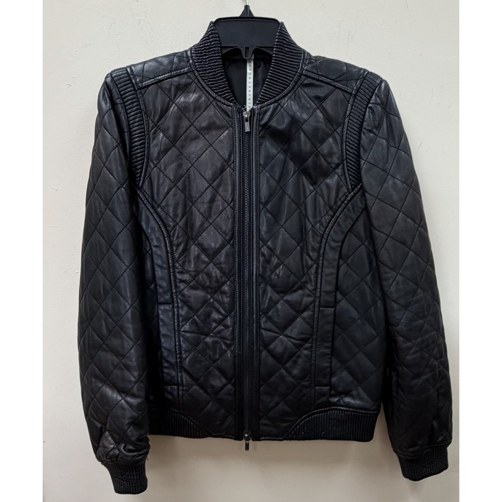Truth and Pride Quilted Leather Bomber Jacket Women S Black Moto Edgy Zip Up